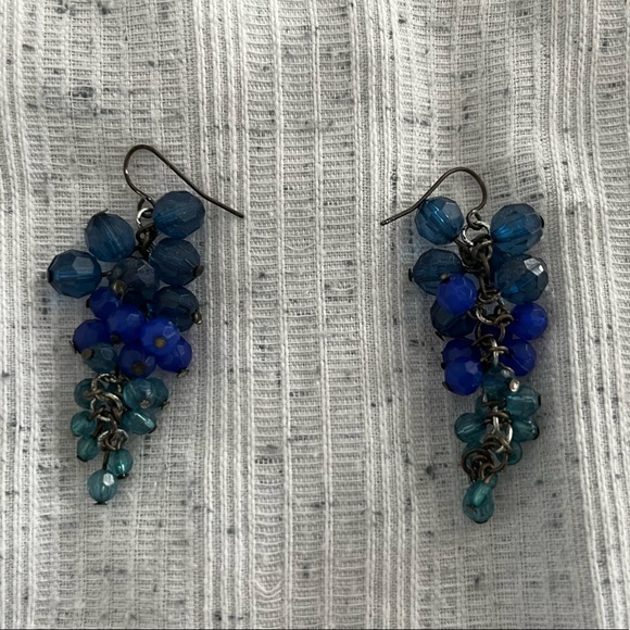 Cute blue and turquoise bead earrings - Picture 1 of 1